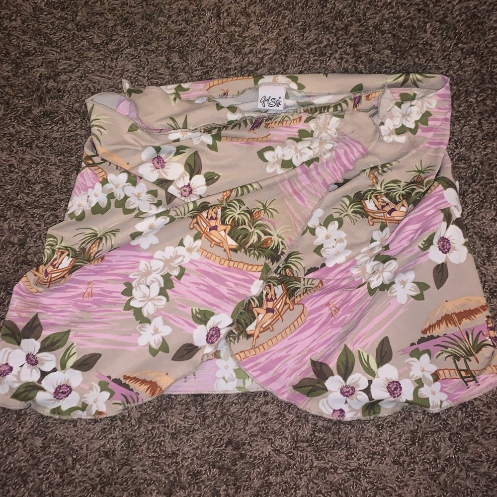 Pink Floral Beach Sarong Wrap